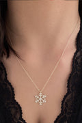 14ct Gold Snowflake Necklace